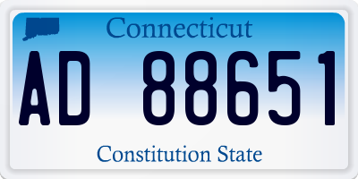 CT license plate AD88651
