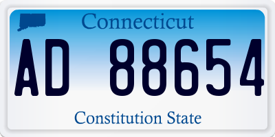 CT license plate AD88654