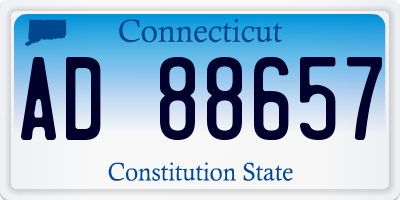 CT license plate AD88657