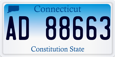 CT license plate AD88663