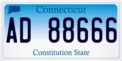 CT license plate AD88666