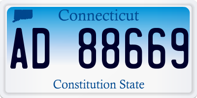 CT license plate AD88669