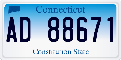 CT license plate AD88671