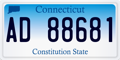 CT license plate AD88681