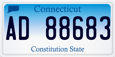 CT license plate AD88683