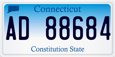 CT license plate AD88684
