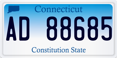 CT license plate AD88685