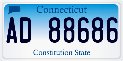 CT license plate AD88686