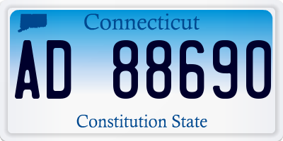 CT license plate AD88690