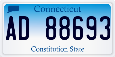CT license plate AD88693