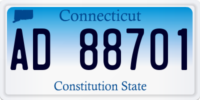 CT license plate AD88701