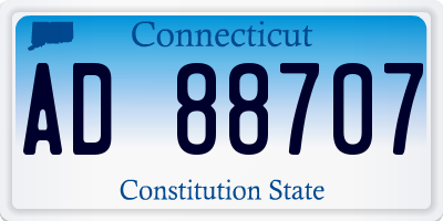 CT license plate AD88707