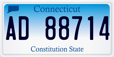 CT license plate AD88714
