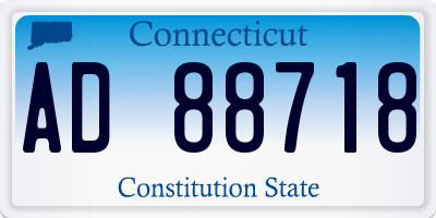 CT license plate AD88718