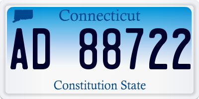 CT license plate AD88722