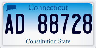 CT license plate AD88728