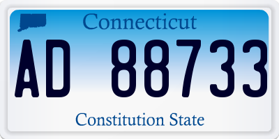 CT license plate AD88733