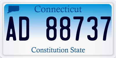 CT license plate AD88737