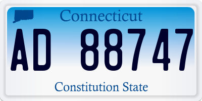 CT license plate AD88747