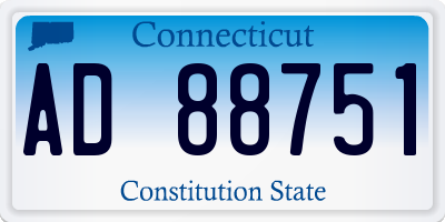 CT license plate AD88751