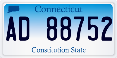 CT license plate AD88752