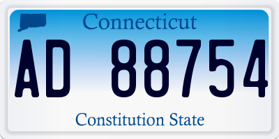 CT license plate AD88754