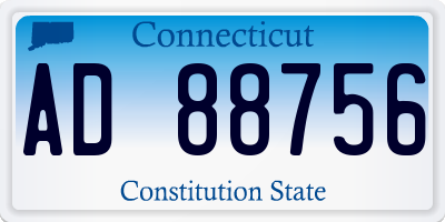 CT license plate AD88756