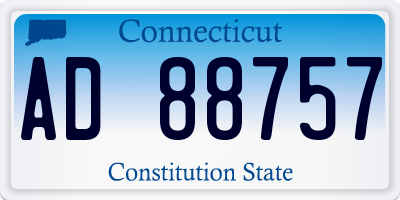 CT license plate AD88757