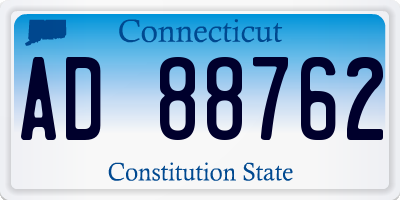 CT license plate AD88762