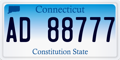 CT license plate AD88777