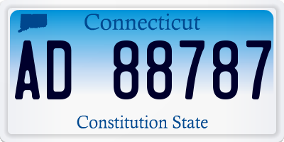 CT license plate AD88787