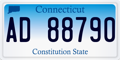 CT license plate AD88790