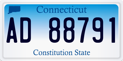 CT license plate AD88791