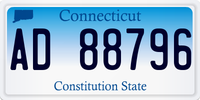 CT license plate AD88796