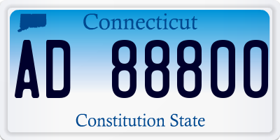 CT license plate AD88800