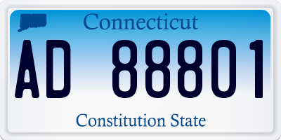 CT license plate AD88801