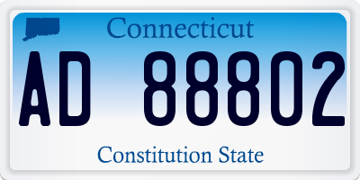 CT license plate AD88802