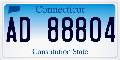 CT license plate AD88804