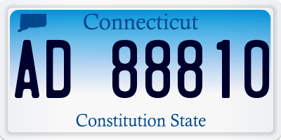 CT license plate AD88810