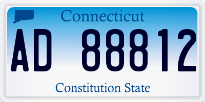 CT license plate AD88812