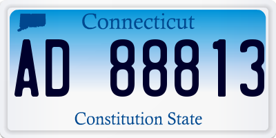 CT license plate AD88813