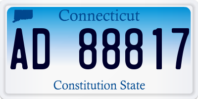 CT license plate AD88817