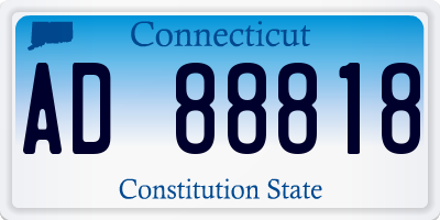 CT license plate AD88818
