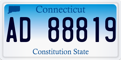 CT license plate AD88819