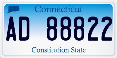 CT license plate AD88822