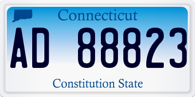 CT license plate AD88823