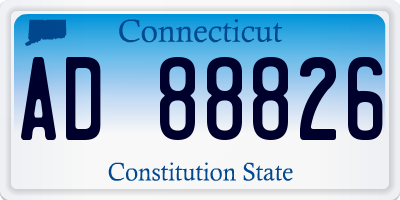 CT license plate AD88826