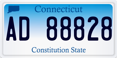 CT license plate AD88828