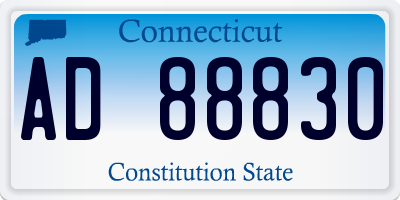 CT license plate AD88830