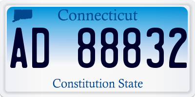 CT license plate AD88832